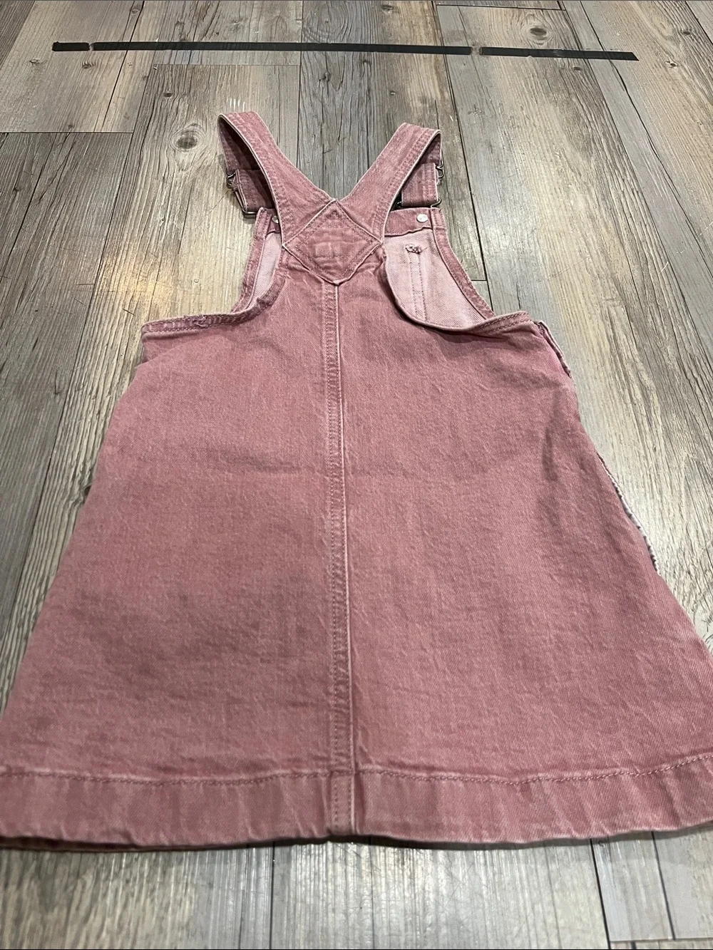 Cat & Jack Rose Pink Denim Pinafore Dress